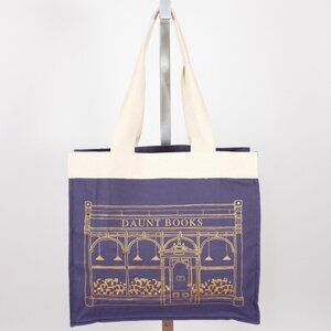 Daunt Books London tote bag US seller ready to ship navy gold foil canvas